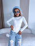 Long Sleeve Bodysuit "BASIC" - WHITE